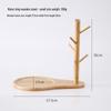 Bamboo Water Drop Key Holder and Accessory Rack for Entryway