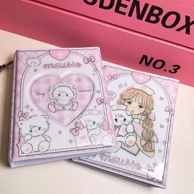 Double-Sided Storage 3 Inch Mini Binder Kpop Album Cute Mikko Name Card Book Photo Album With 20/18 Pockets Small Card Booklet