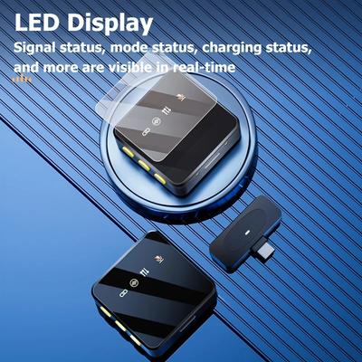Professional Wireless Microphone System  USB-C Charging Silent Recording Capabilitymodern Design Perfect For Streaming And Calls