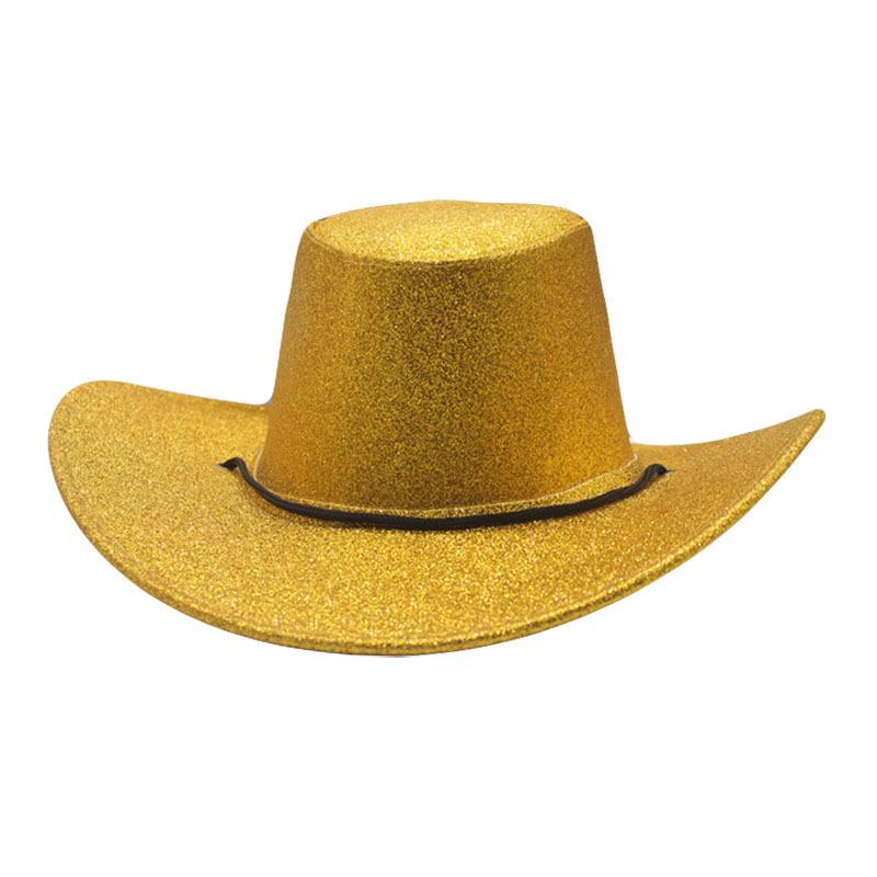 Shiny Cross-Border Jazz Party Cowboy Hat for Halloween & Christmas