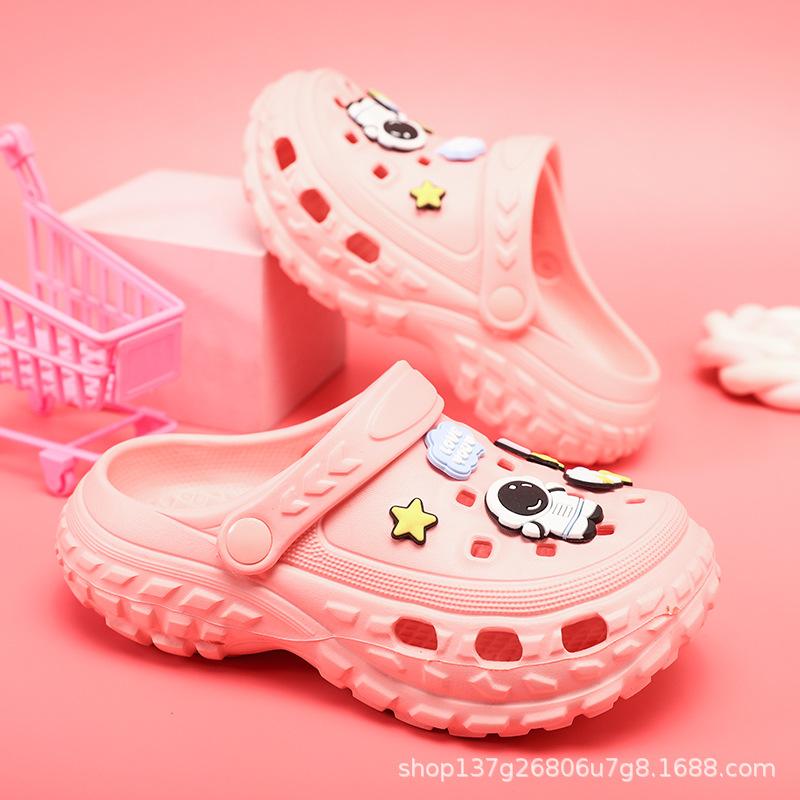 Kids' Platform Clogs with Charms Non-slip Breathable Garden Shoes