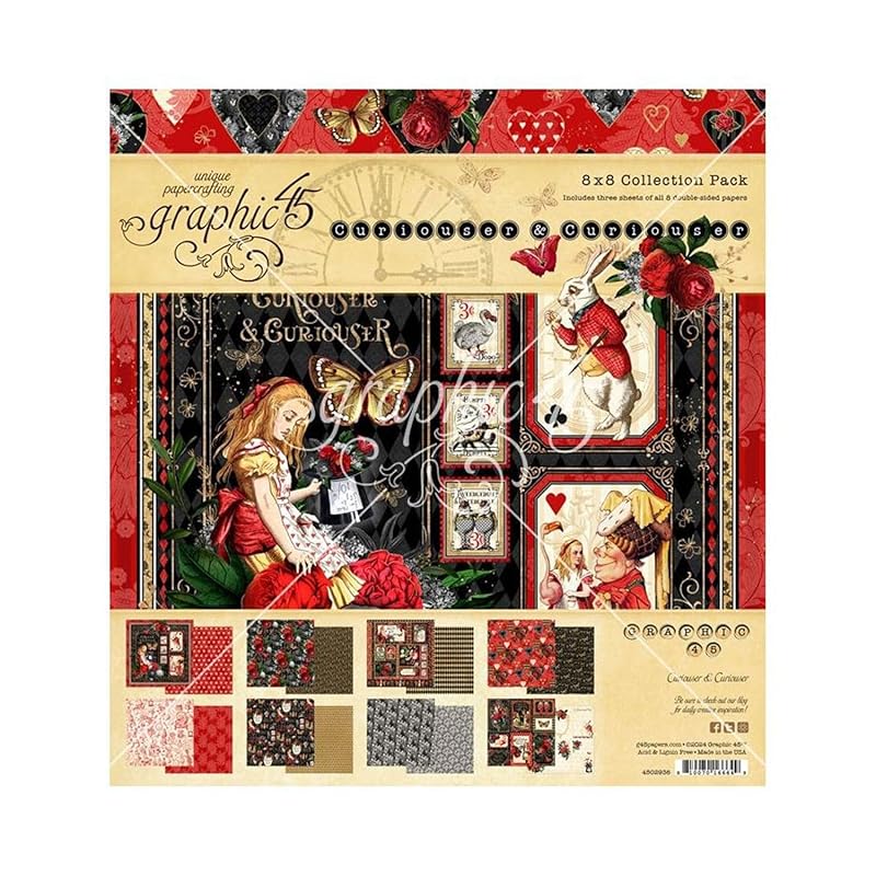 

graphic 45 Curiouser & collection - 8 x collection pack
