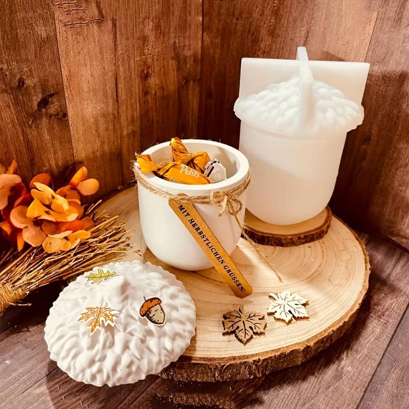 Pine Cone Jar Silicone Mold For Resin Casting,acorn Jar With Lid Resin Silicone Mold,epoxy Resin Jar Mold For Storage Bottles