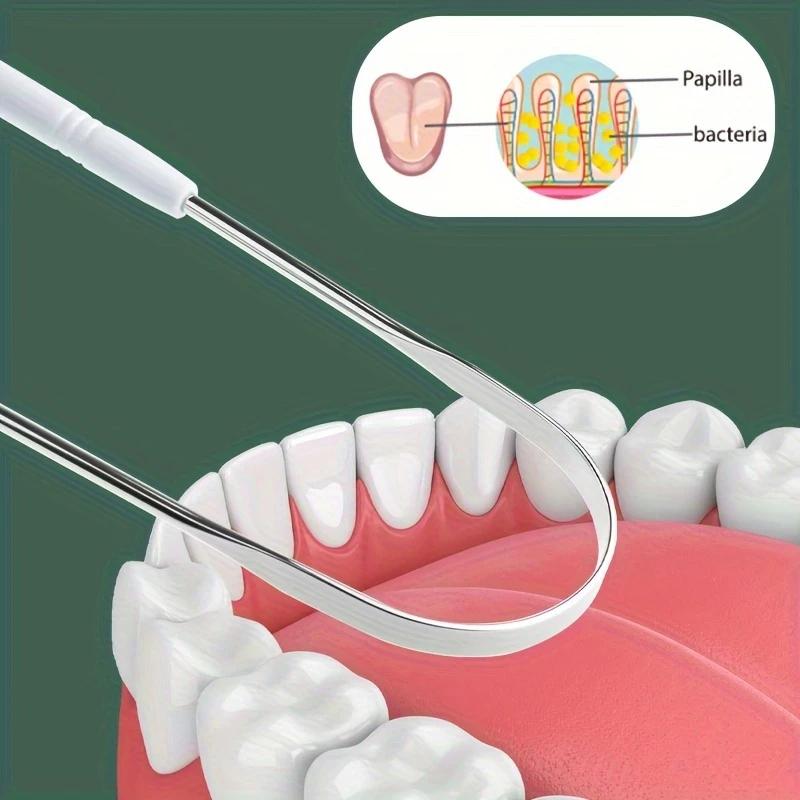 Stainless Steel Tongue Scraper Oral Cleaner For Bad Breath Removal And Oral Hygiene Care Essential Dental Tool