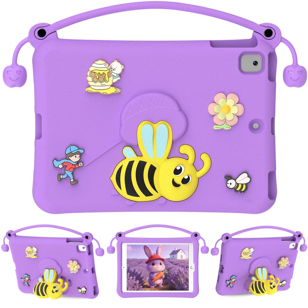 EVA Case For iPad 10.2 (2021) / (2020) / (2019) / Air 10.5 inch (2019) Bee Style Kickstand Tablet Cover with Carry Handle