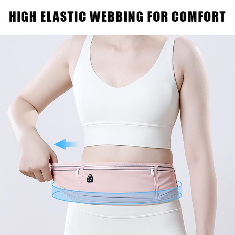Waterproof Running Waist Belt With Three Pockets And Headphone Port Perfect For Jogging Hiking Outdoor Fitness Workouts
