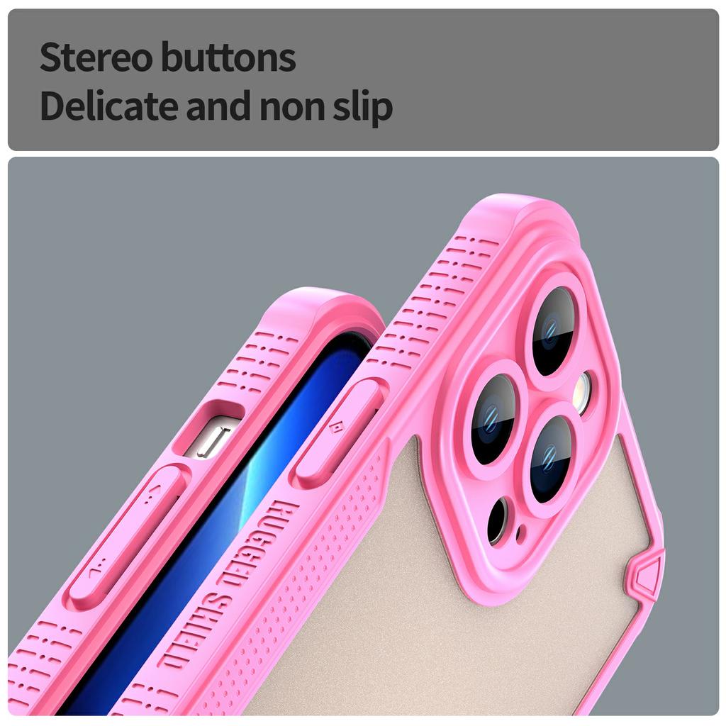 For iPhone 13 Pro Max Case PC+TPU Frosted Phone Back Cover