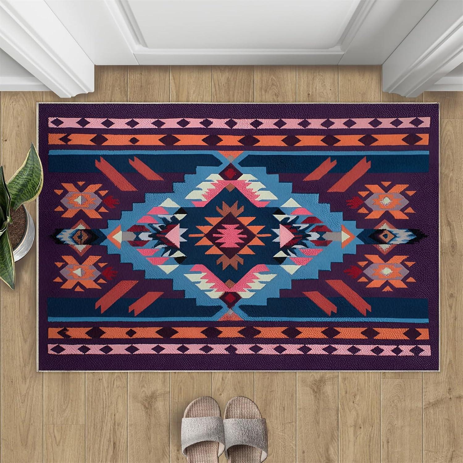 Bohemian Geometrisch Deurmat Etnisch Patroon Welkom Kleed Kleurrijk Zacht Antislip Huisdecoratie Tapijt Woonkamer Entree Deurmat 30x50cm