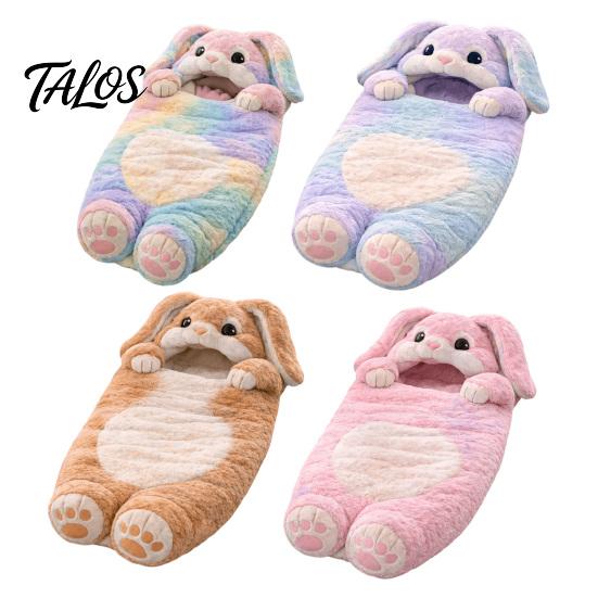Toddlers Sleep Sack Plush Rabbit Envelope Sleeping Bag for Kids, Winter Bunny Boys Girls Slumber Bag, Fuzzy Durable Nap