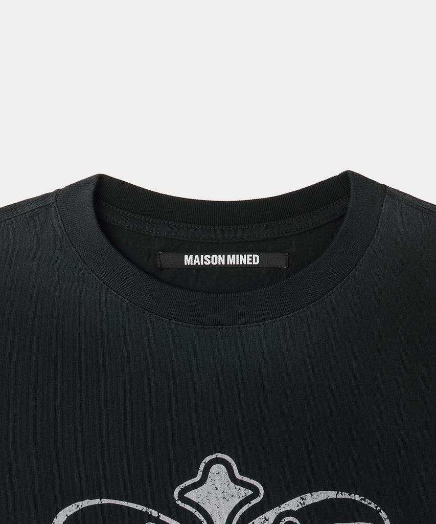 MAISON MINED Celtic Cross Long Sleeve Washed Black