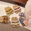 Leather Platform Slippers Women's Summer Wear 2025 New with Skirt Premium Super Fire Beach Shoes Retro Birkenstock Sandals
