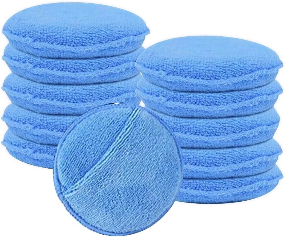 

Мягкие полировальные подушечки из микрофибры для автомобиля, упаковка из 10 штук для мытья, воскования, полировки синий