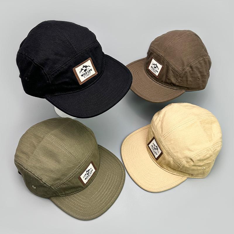 Supermarket Go Women's Green Personalized Retro Patch Mountain Flat-Brimmed Baseball Hat Men's And Japanese Sunshade Hip-Hop Cap 52-60Cm