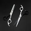 6.0 inch black and white freelancer, hair scissors, hair scissors, flat scissors, bangs scissors, tooth scissors, thin