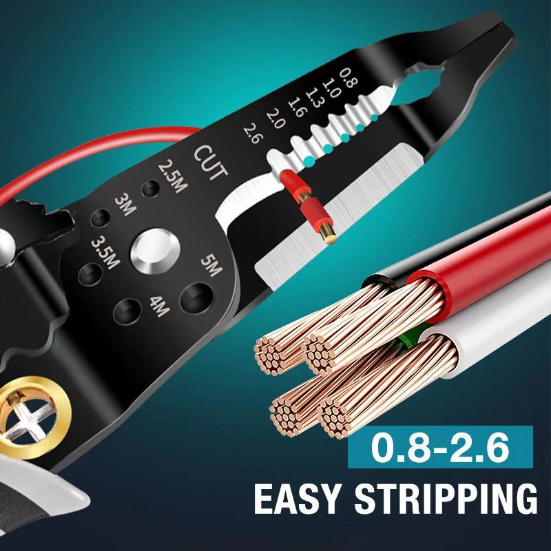 Nine-in-one Multi-functional Broken Wire Stripper, Electrician Special Split Winding Cutter Wire Stripping Skin Crimping Pliers