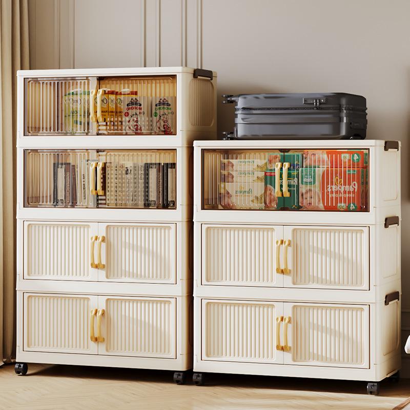 Folding Multi-Layer Plastic Storage & Wardrobe Cabinet for Kids and Households