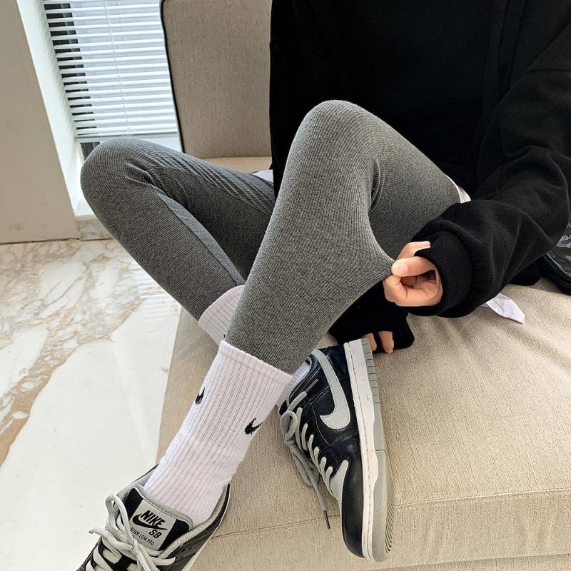 Quality Thin Plush Leggings for Women's Outer Wear Autumn and Winter Plush Thickened Polished Plush Versatile Elastic Warm Long Johns