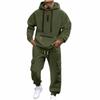 Set da 2 pezzi da uomo: Felpa alla moda e Pantaloni jogger cargo per outfit casual streetwear