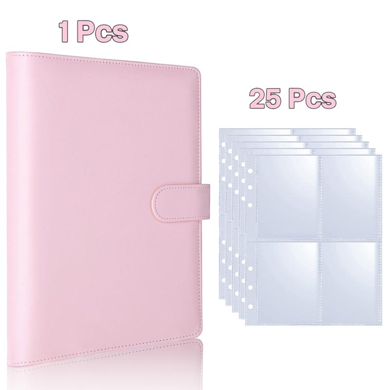 Reusable 25PCS A5 Kpop Photocard Album Binder | Loose-leaf Idol Card Storage Organizer | Collectible Photo Card Holder Book
