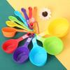 12Pcs Plastic Measuring Cups Set Colorful Cute Measuring Spoons Multipurpose Easy Storage Kitchen Measuring Tools Kids Use