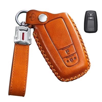 Sleuteletui voor Toyota Smart Key Etui Sleutelhoes 2 Knoppen Echt Leer Speciaal Ontworpen voor Toyota Prius 50 Serie Sleutelhoes Geschikt voor Nieuwe Corolla