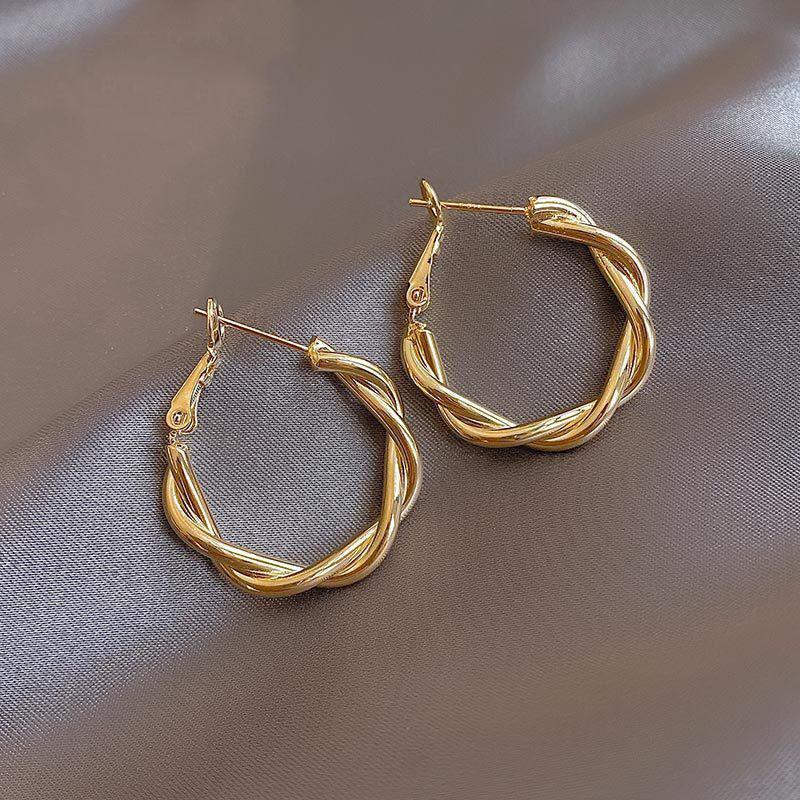 JMXD-Twist Earrings, High-end Temperament, Earrings and Studs.