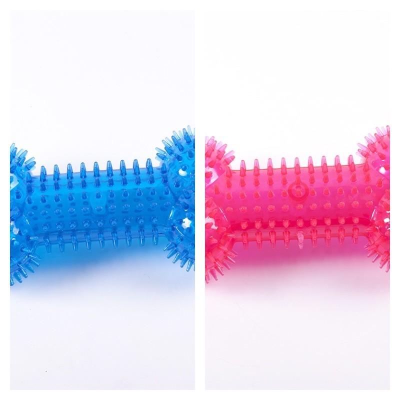 Tpr Dog Toy Durable And Noise-making Pet Chew For Teeth Cleaning Spike Bone Toy For Dogs