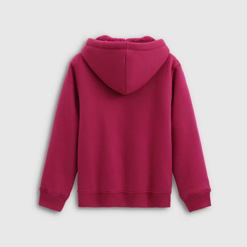 Gap Girls' Faux Lamb Wool Logo Hooded Sweatshirt