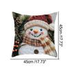 Christmas Series Cushion Cover Polyster Cartoon Santa Snowman Pillowcase Family sofa Festival Atmosphere Decoration 45*45cm