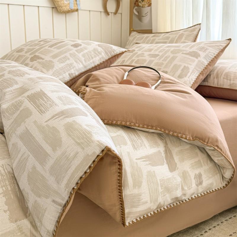 2026 Cartoon Home Bedding Set 100% Cotton Flannel Thick Shell Edge Dorm