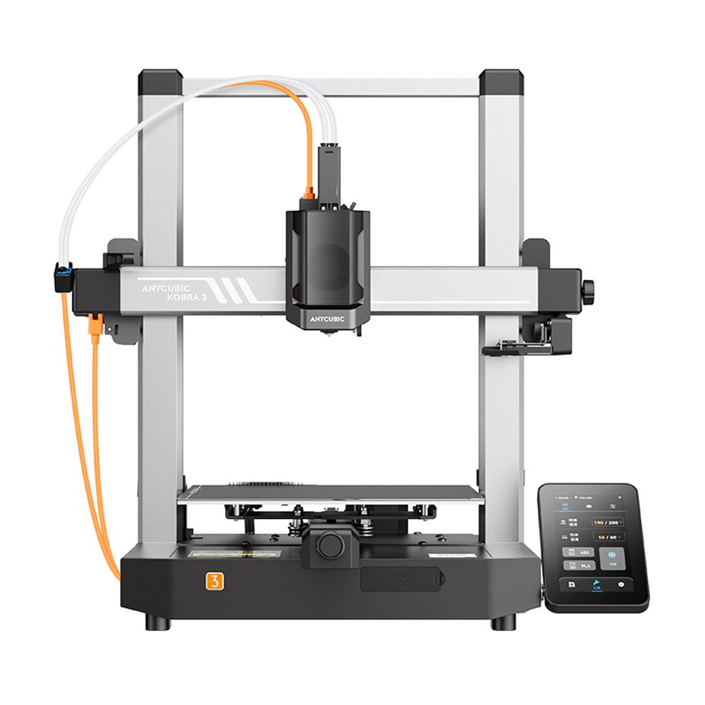 ANYCUBIC KOBRA 3 COMBO 3D-Drucker, mit ACE Pro, Max. 600mm/s Geschwindigkeit, Duales PTC-Heizsystem, Intelligenter Mehrfarbdruck