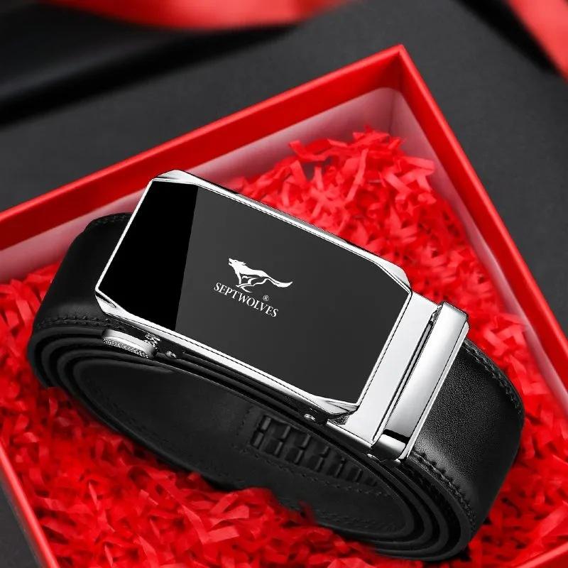 

Ремни для мужчин Высококачественные ремни с автоматической пряжкой для бизнеса Универсальные ремни для подарков на праздники 130cm