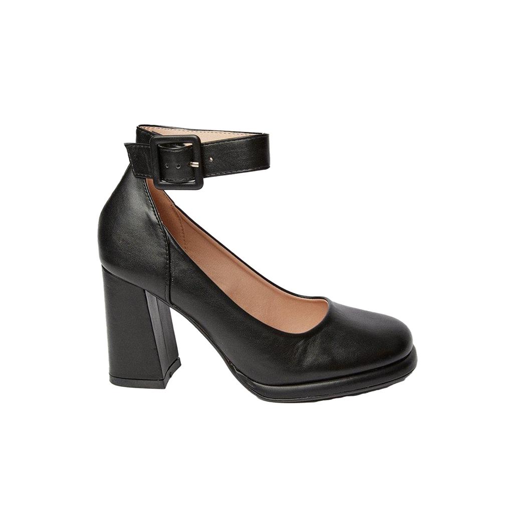 Faith Dam/Dam Celine High Block Heel Court Shoes