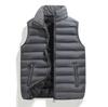Men's Cotton Vest Can Store Light and Thin Stand-up Collar Jacket, Two-color Loose Vest Inside and Out