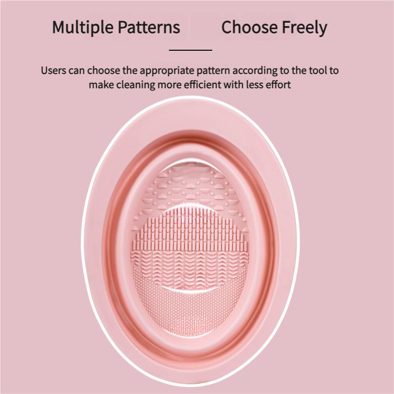 Makeup Brush Cleaner Set Beauty Egg Cleaning Magic Folding Silicone Scrubber Bowl Powder Puffs
