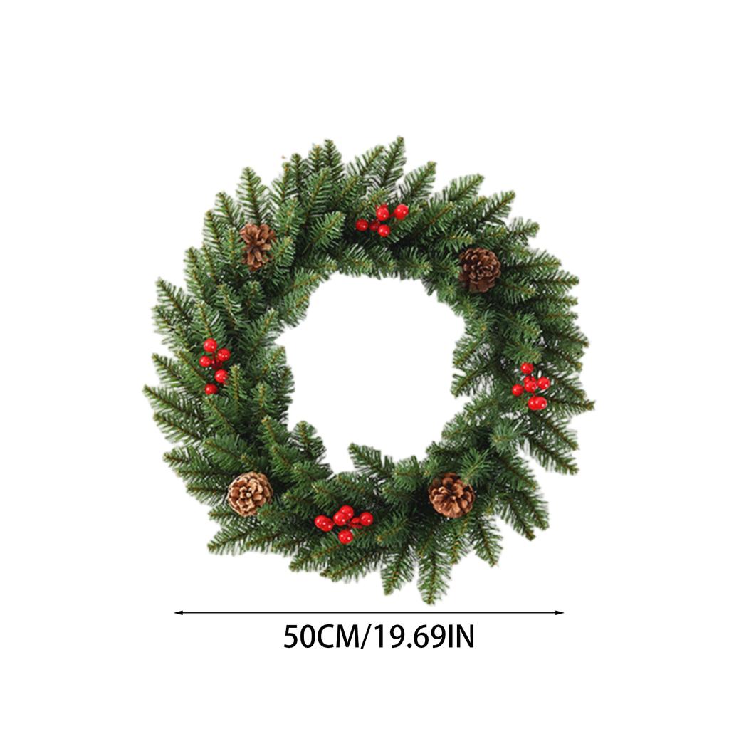 New Year Wreath On The Door Artificial Christmas Pine Cones Wreath Door Hanging Christmas Decoration Party Christmas Garland