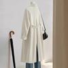 Sibaoshe Women's Mid-Length Lapel Trench Coat