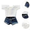 1/12 Casual Top and Shorts Outfit Pullover Costume for 6inch Female Figures Accs