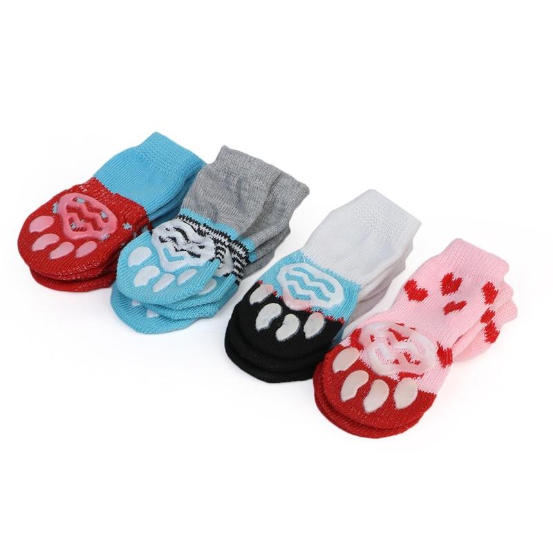 Buy Cute Puppy Dog Shoes Anti-Slip Knit Socks Small Dogs Cat Shoes