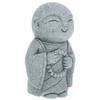 Mini Buddha Statue for Desktop Home Decor Vintage Sandstone Craft Serene Expression Meditation Aid Spiritual Awakening Symbol
