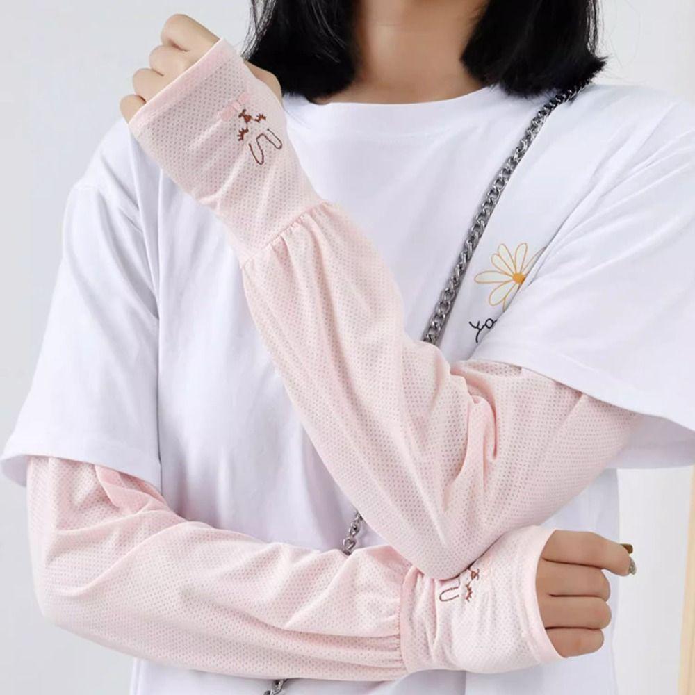 Loose Sunscreen Sleeve UV Protection Sun Protection Cover Thin Ice Silk Sleeves Women