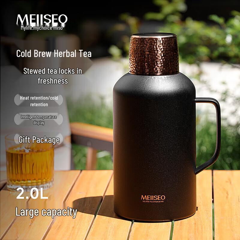 MEIISEO 1L Home 316 Stainless Steel Thermos with Tea Infuser