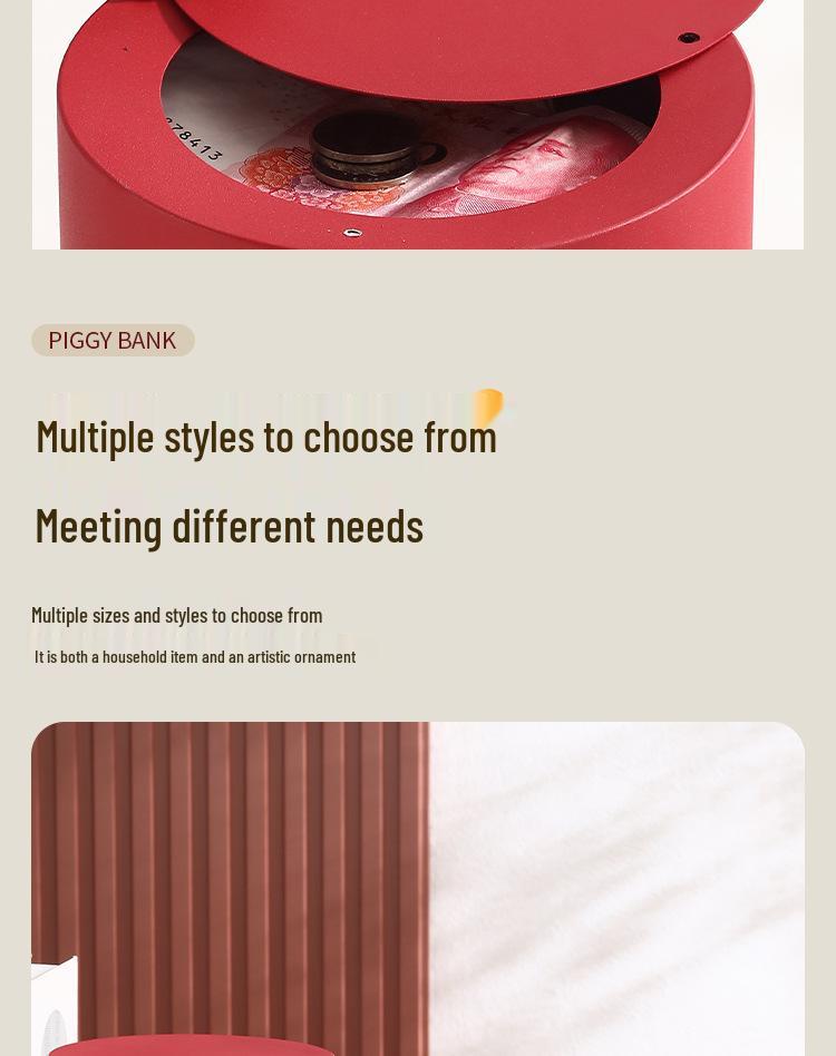 2025 Ulusal Trend Tarzı Kırılmaz Kumbara - Yetişkinler ve Çocuklar İçin - Şanslı Tasarruf, Kalınlaştırılmış Tasarım