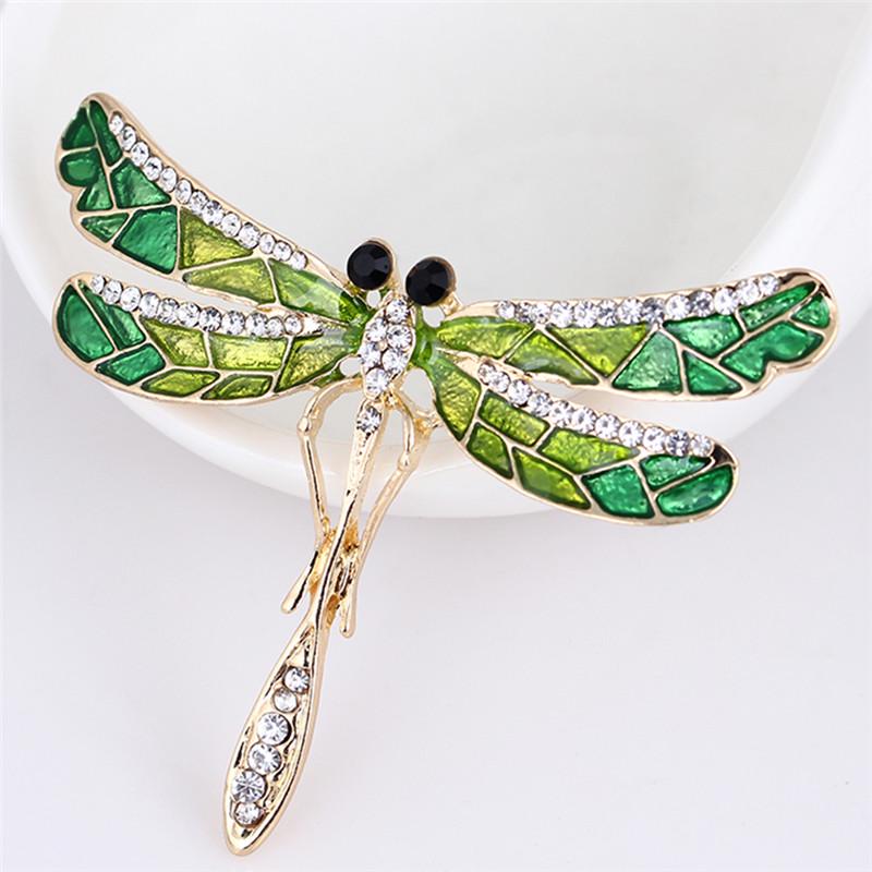 Enamel Dragonfly Brooch  Collar Bridal Brooch Pin Women Jewelry Gift