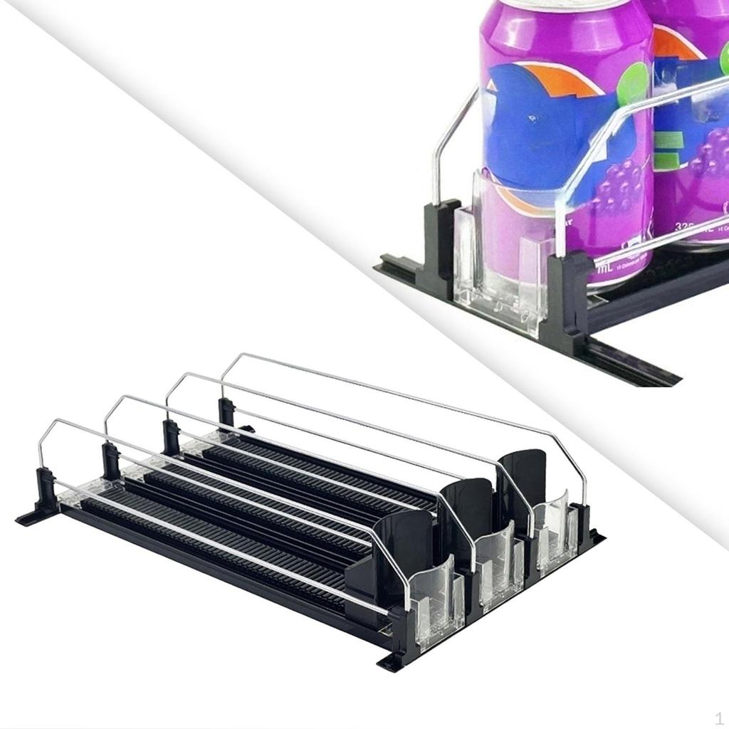 Drink Organizer for Fridge Automatic Propeller Multipurpose Stacking Can Dispenser Garage