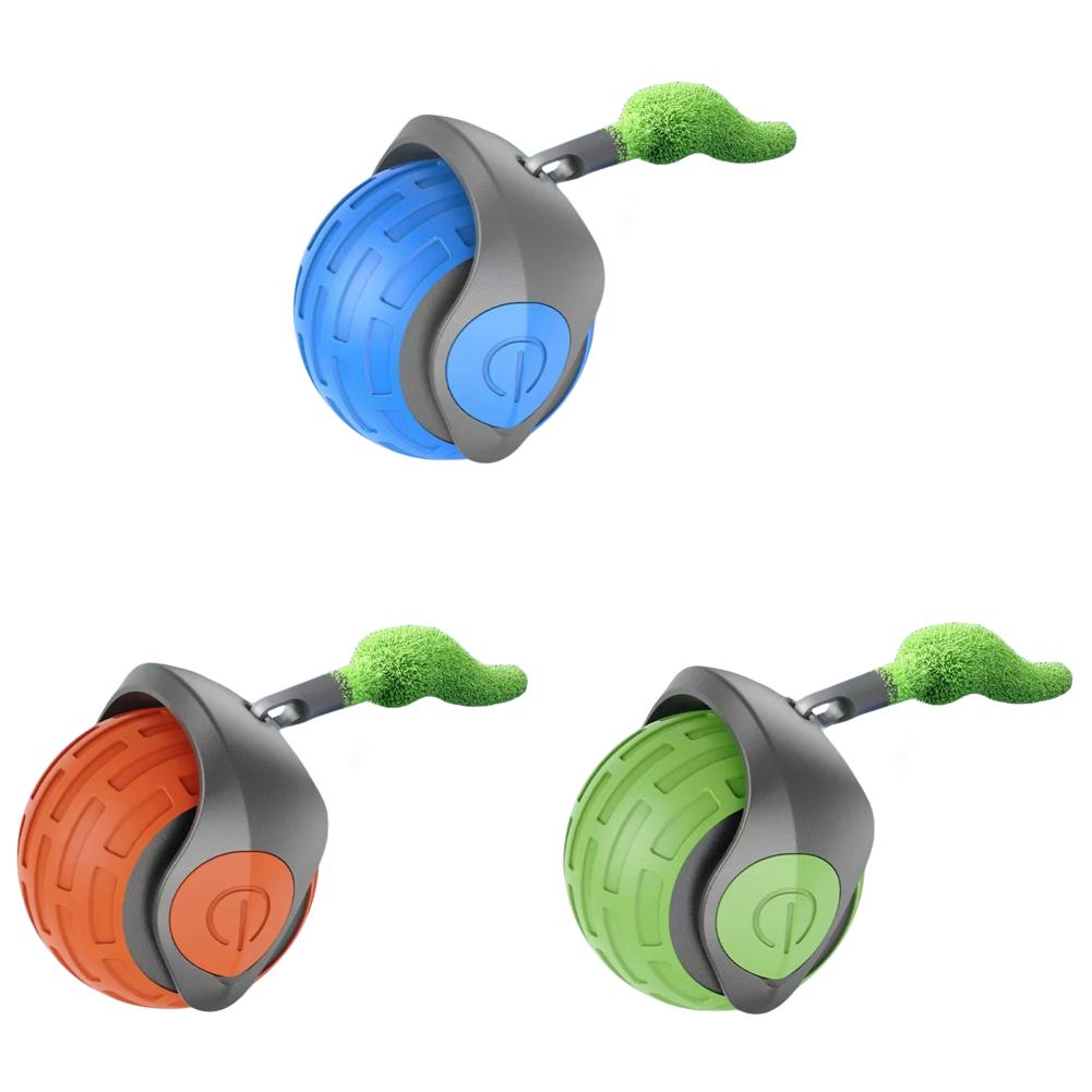 Cat Interactive Ball Toy, Automatic Rolling Ball with Tail, Rechargeable Smart Pet Interactive Toy, Intelligent Cat Toys Pet Sup