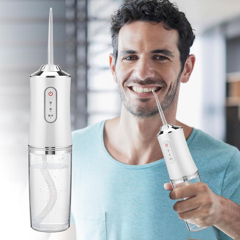 Portable Air Pressure Waterproof Handheld Cordless Digital Water Flosser Teeth Cleaner for Home Travel Teeth Care Cordless