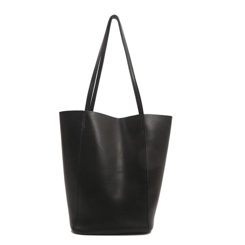 

Сумка-ведро женская новая трендовая модная на плечо, сумка-тоут большой вместимости, универсальная, повседневная, портативная, подмышечная сумка чёрный