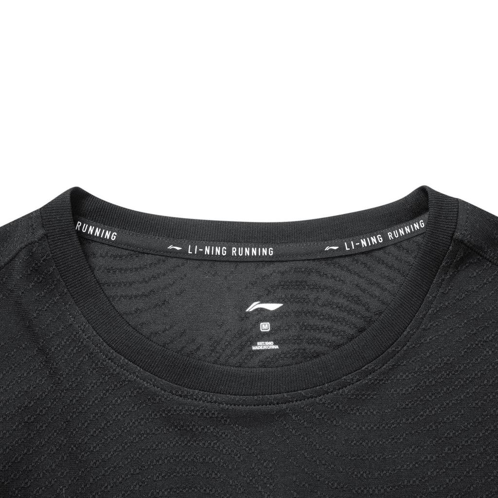 Li Ning Running Series Round Neck Logo Stitching T-Shirt Women Tops ATLV286-1