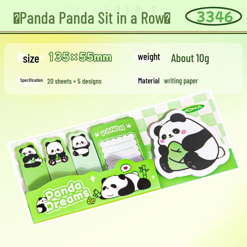 Creative Panda Sticky Notes - Large Notepad for Office and Student Use